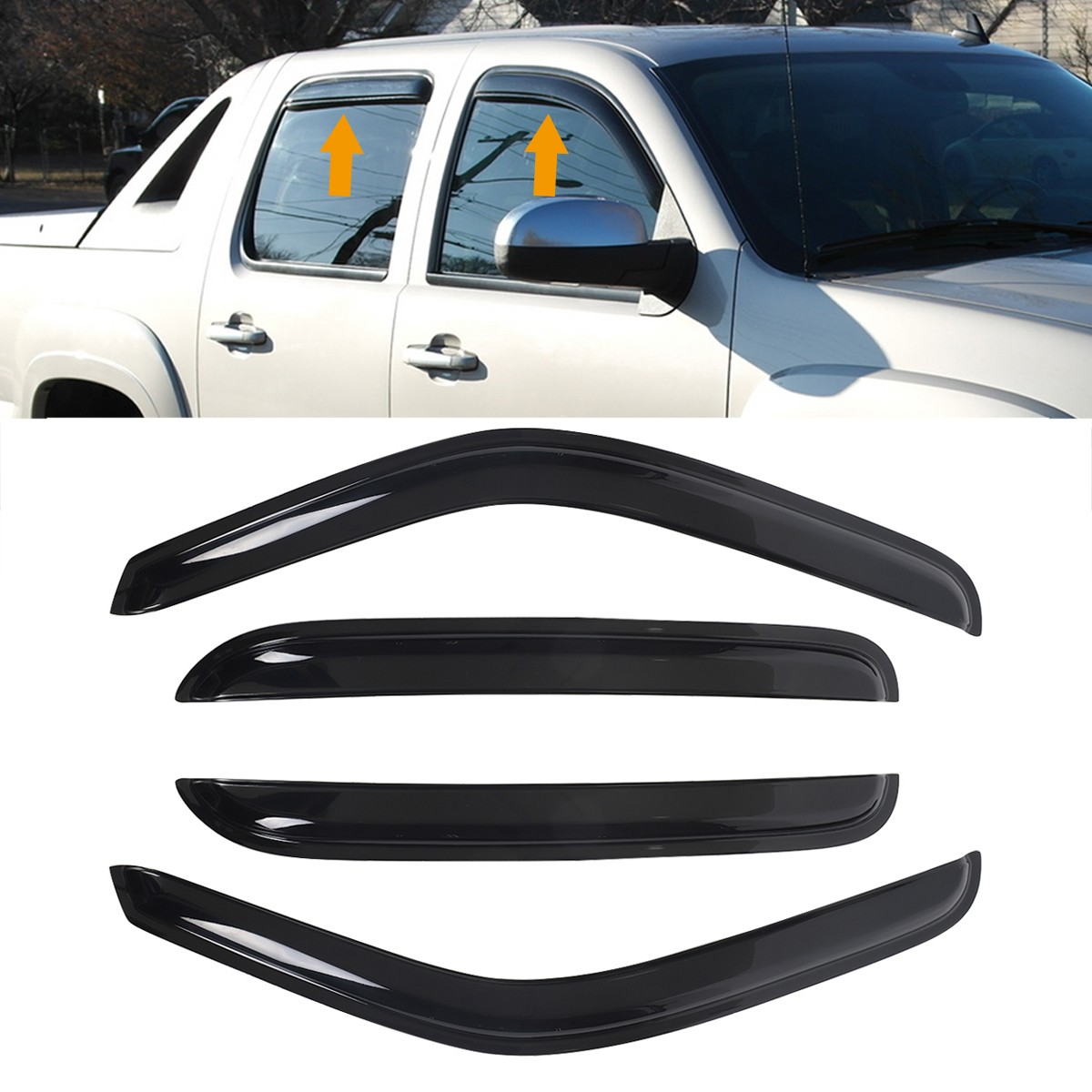 For 2002-2006 Chevy Avalanche/Suburban Window Vent Visor Rain Shade Sun Guard