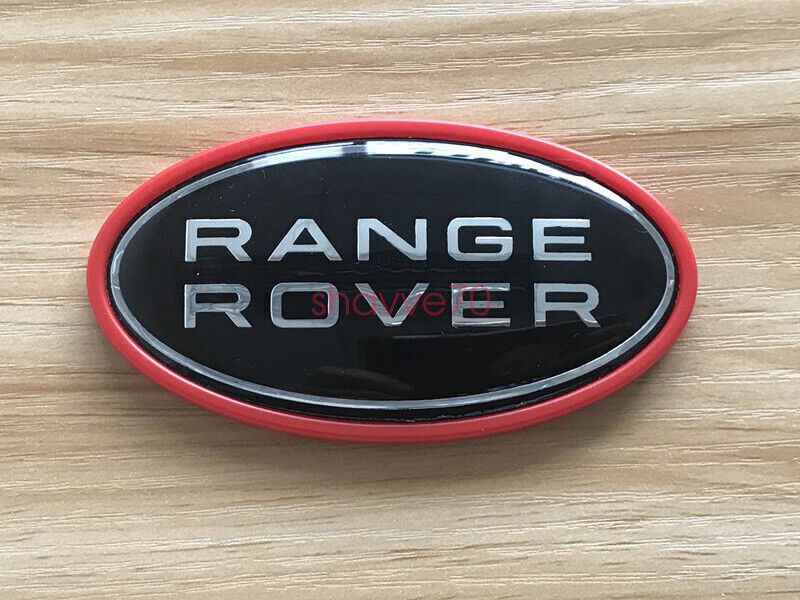RED Range Rover Sport Supercharged Tailgate / Grille Emblem Oval Logo Badges