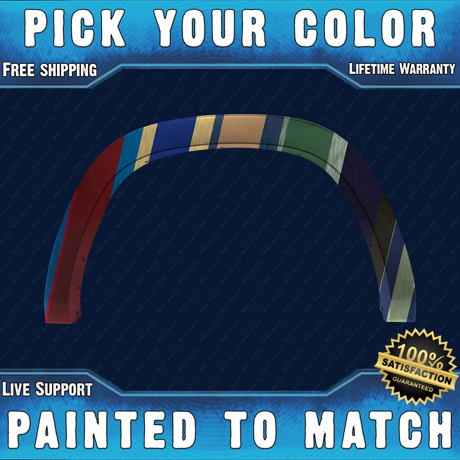 NEW Painted To Match Rear Passenger Side Wheel Arch Trim for 2019-2024 RAM 1500