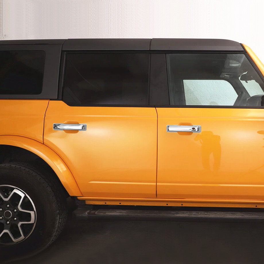 For Ford Bronco 2021-2026 ABS Chrome Exterior Side Door Handles Cover Trim 5PCS