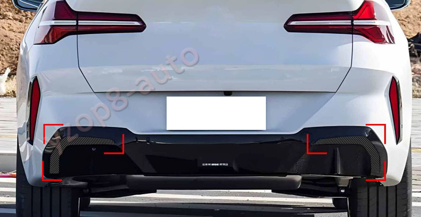 For BMW X3 G45 2025-2026 ABS Carbon Fiber Steel Rear Bumper Protector Strip Trim
