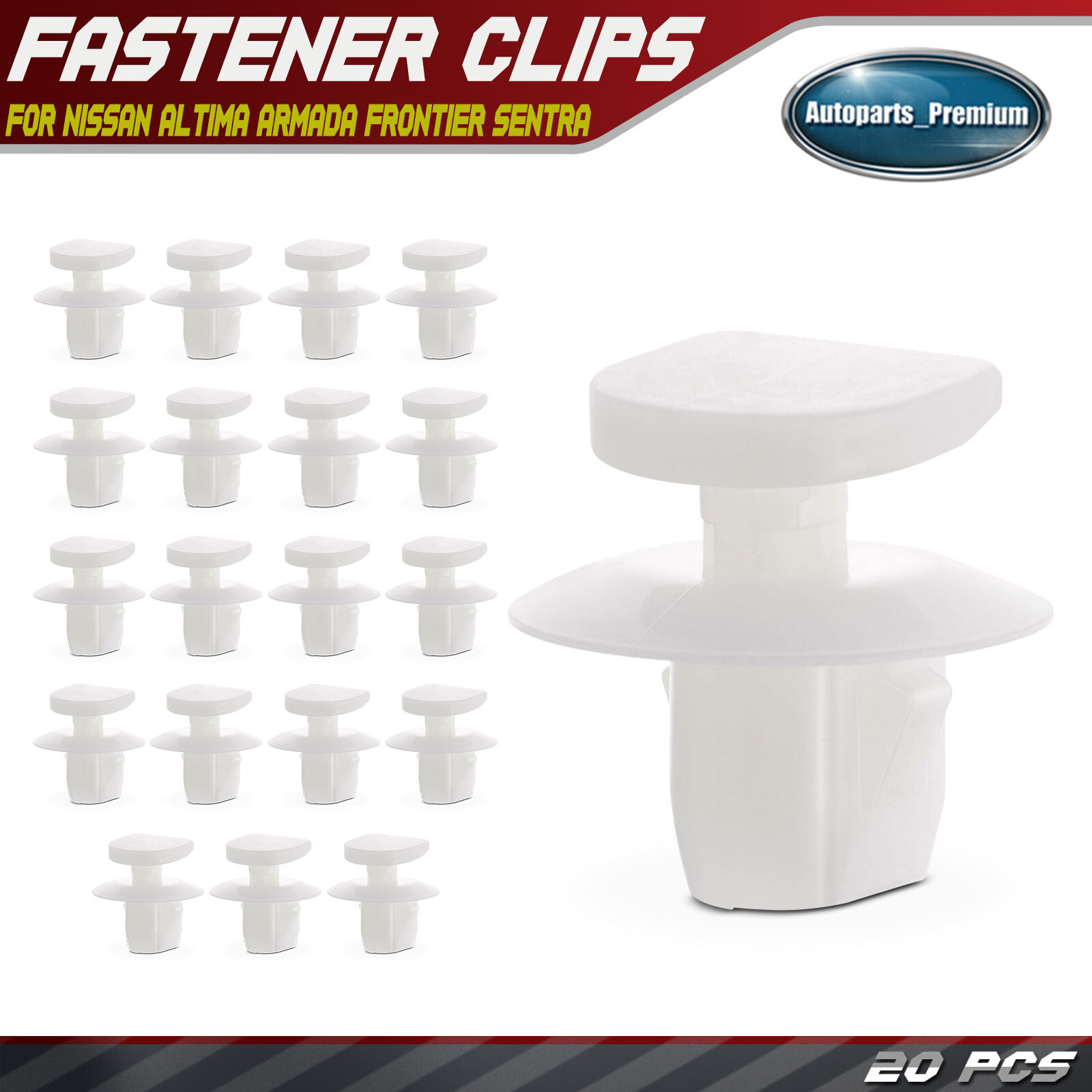 20Pcs Nylon Rear Tail Light Moulding Clips Retainer Fasteners for Nissan Altima