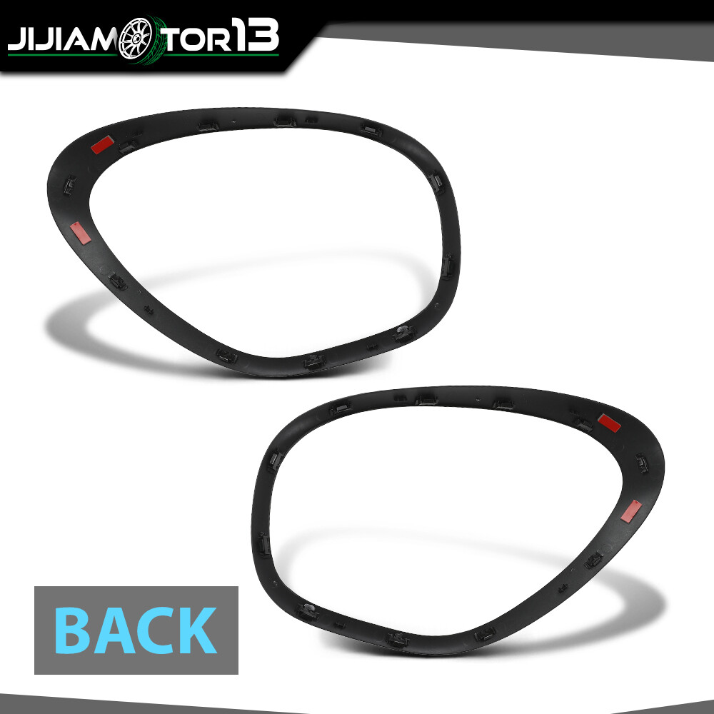 Pair Headlight Bezels Trim Ring Left Right Side Fit For Mini Cooper 2011-2016