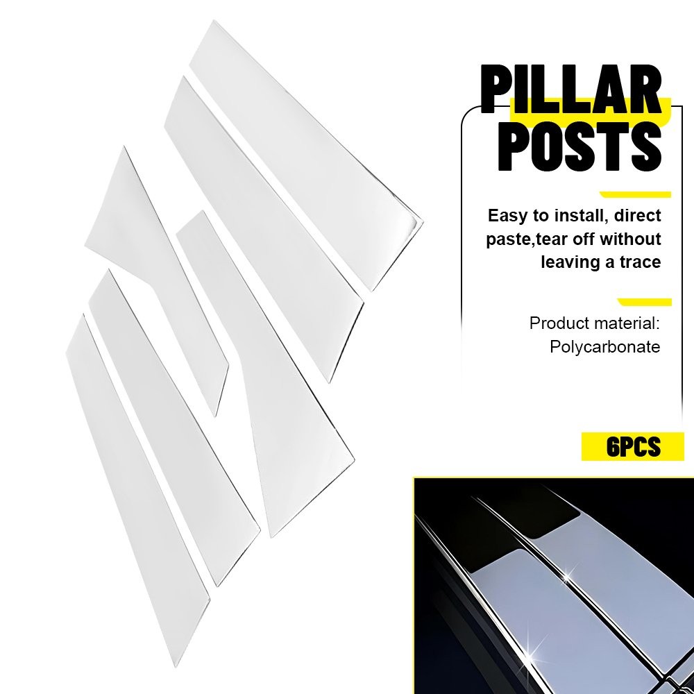 6 For Cadillac CT6 2016 2017 2018 2019 2020 Pillar Post Window Door Trims Chrome