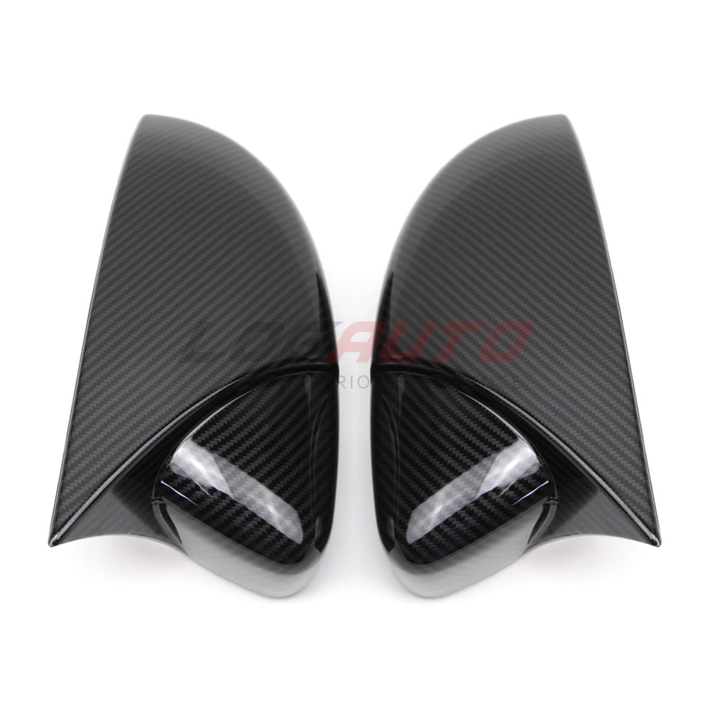 For VW Jetta Passat CC 09-17 Carbon Fiber Side Mirror House Cover Trim With Turn