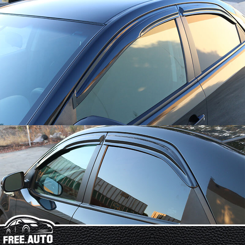 Fits 09-13 Kia Forte JDM Mugen Style Window Visors Rain Sun Guard Vent 4PCS Set