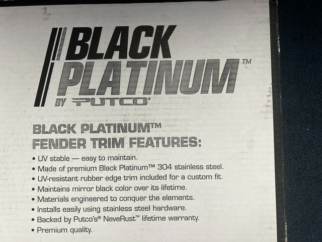 2014 GMC SIERRA PUTCO BLACK PLATINUM 305 STAINLESS WHEEL OPENING MOLDINGS—NIB