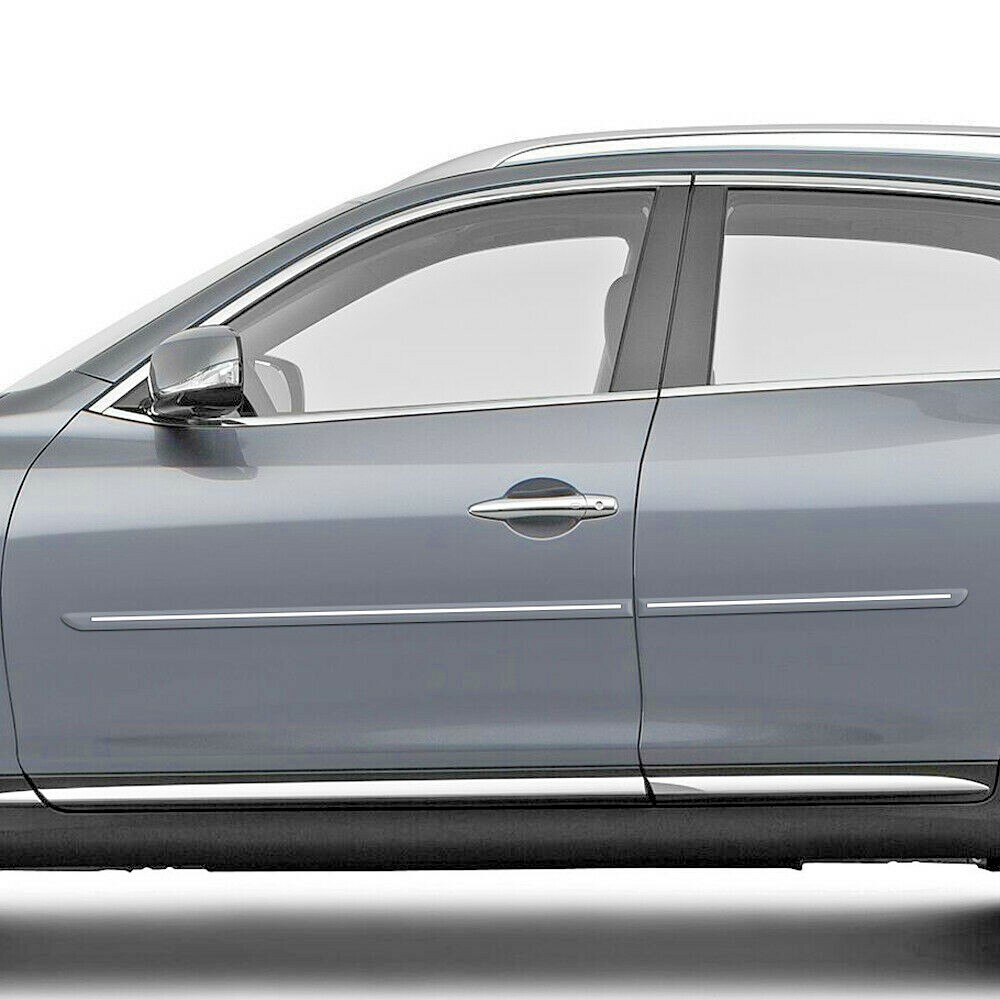 For: Infiniti EX35/QX50 08-17 Painted Side Moldings w/ Chrome Inserts #CF-INF4DR
