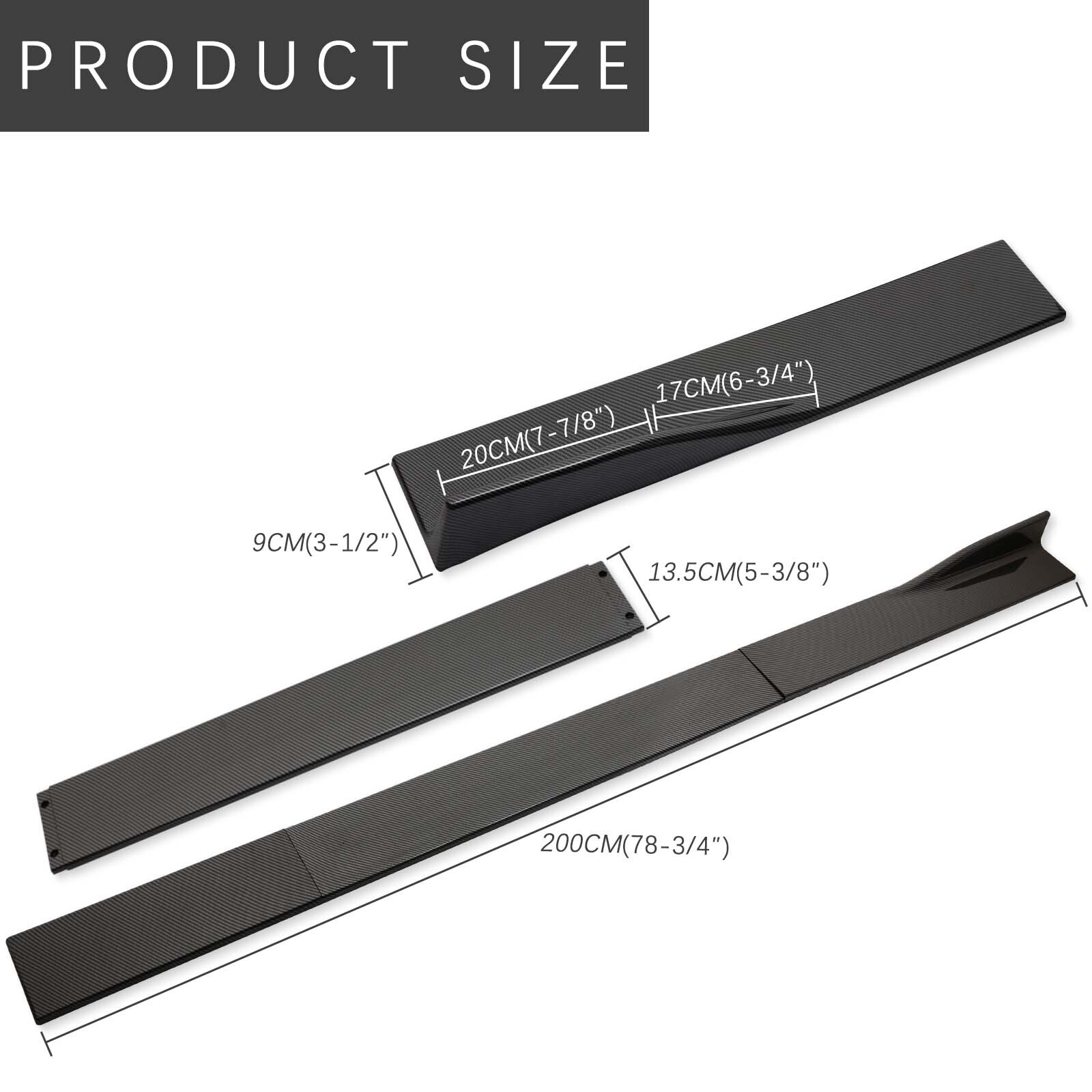 For E90 E92 E93 328i 335i Carbon Front & Rear Bumper Lip Spoiler + Side Skirts