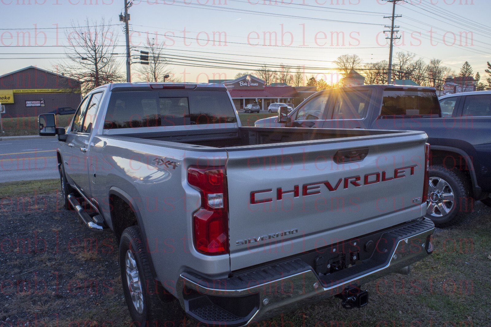 Double Layer Tailgate Insert Letters fits 2019-2020 Silverado Red Black