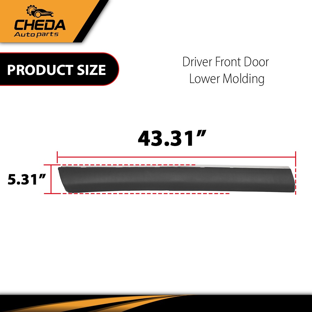 Front Door Lower Molding Fit For 2010-2015 Lexus RX350 RX450h Left Driver Side