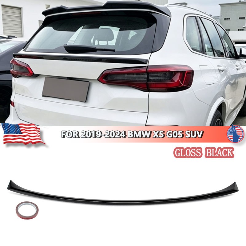 Gloss Black Rear Trunk Spoiler Lip Wing Middle Lid For BMW X5 G05 2019-2024 2020