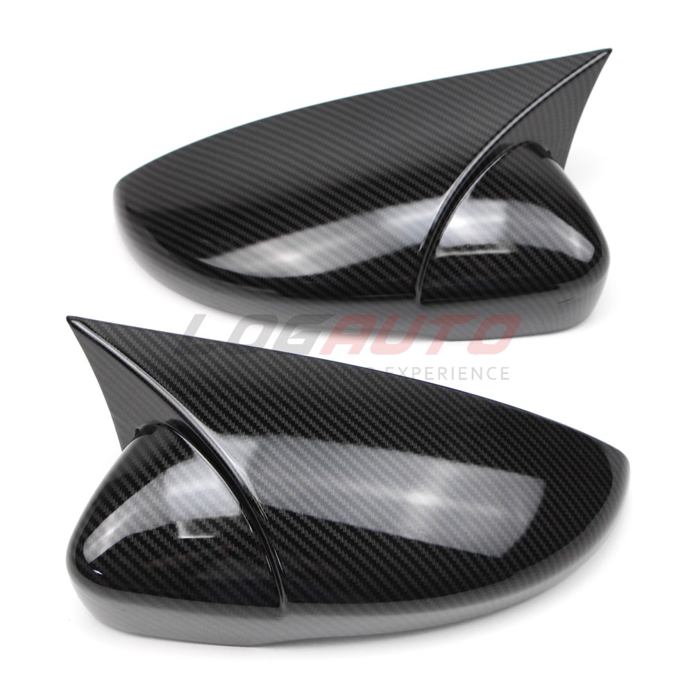 For VW Jetta Passat CC 09-17 Carbon Fiber Side Mirror House Cover Trim With Turn