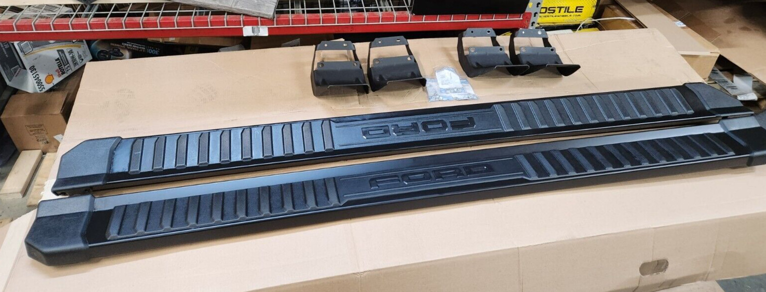 oem 2015 -21 Ford F150 crew cab running boards side steps BLACK 2021 body