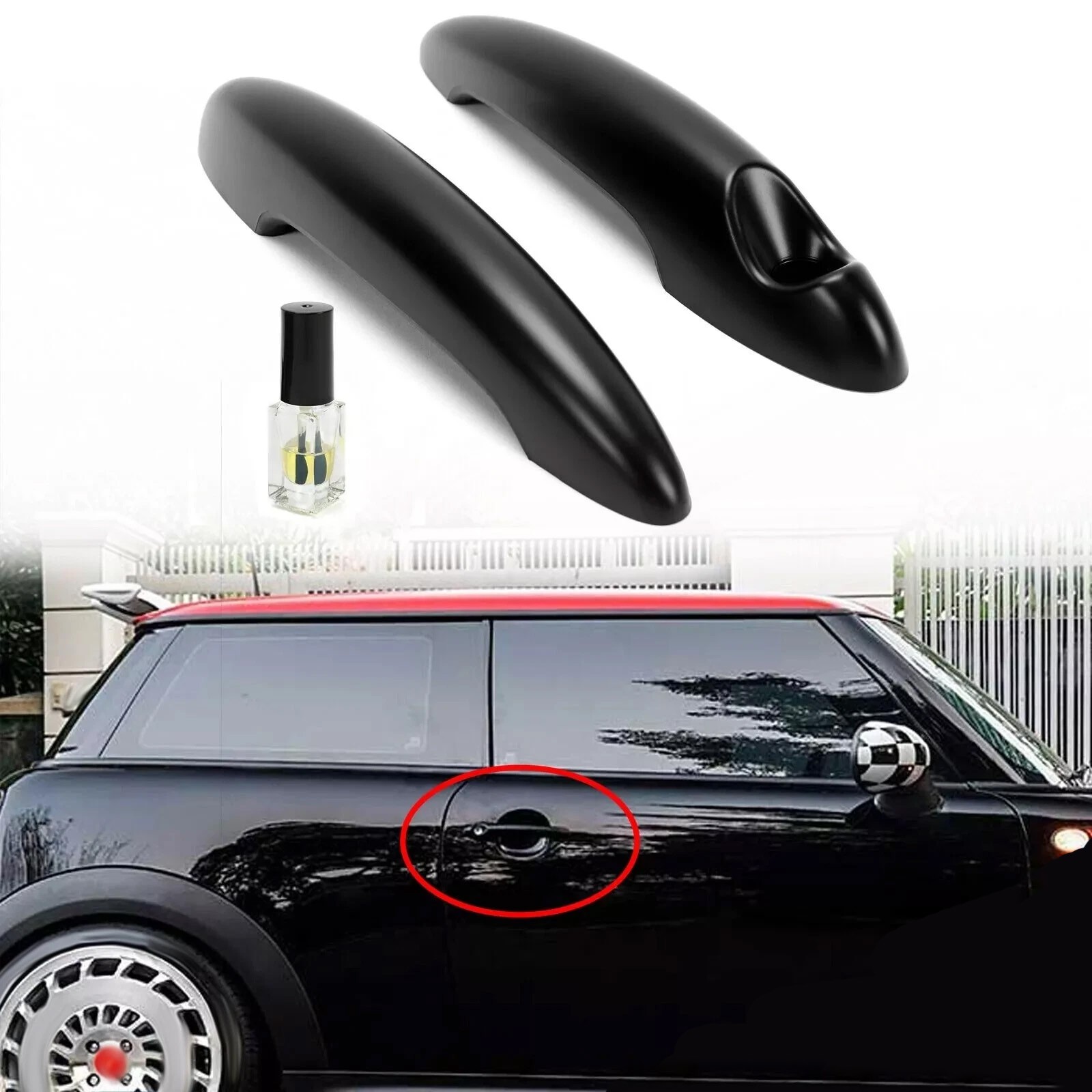 Pair Door Handle Covers For MINI Clubman Cooper S R50 R52 R53 R55 R56 R57 R58