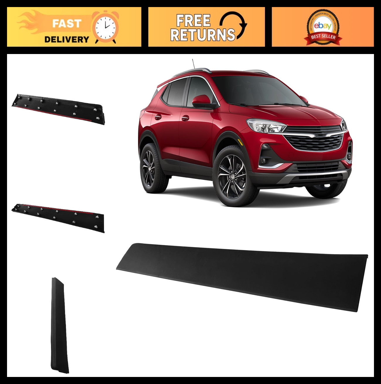 Front Lower Right Door Molding Trim for 2020-2021 Buick Encore & 2015-2021 Trax