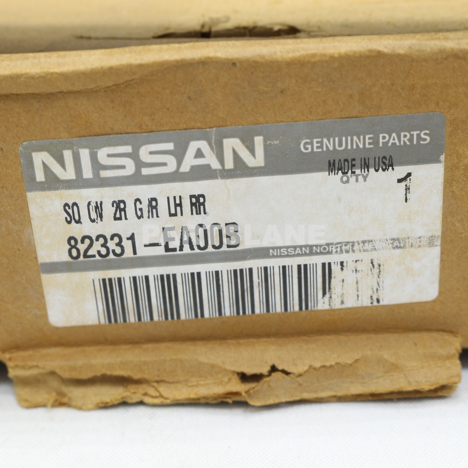 82331-EA00B Nissan OEM Genuine GLASS RUN-REAR DOOR WINDOW,LH