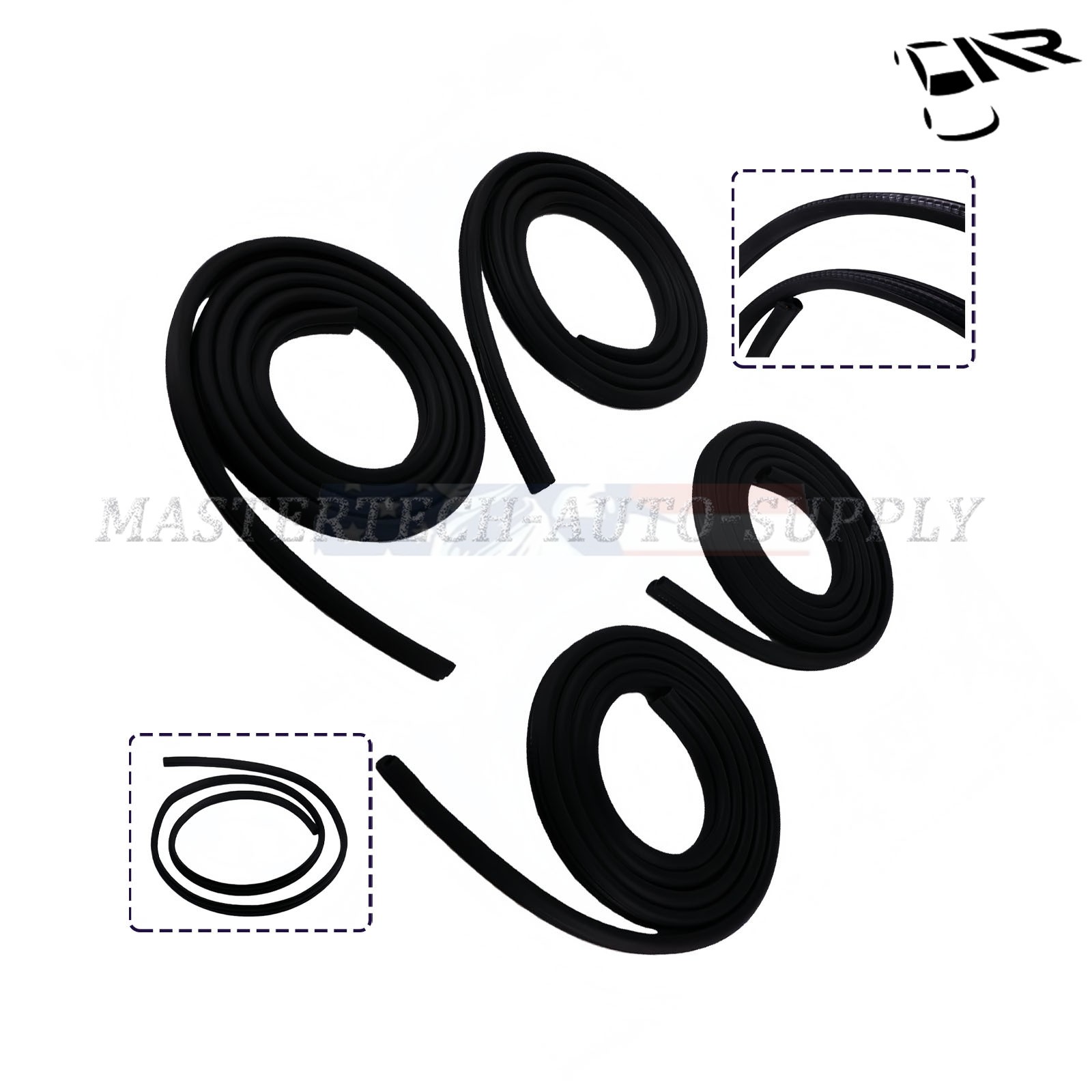 4pcs Left Right Front Rear Door Weatherstrip Seal Fit Toyota 4Runner 1998-2002