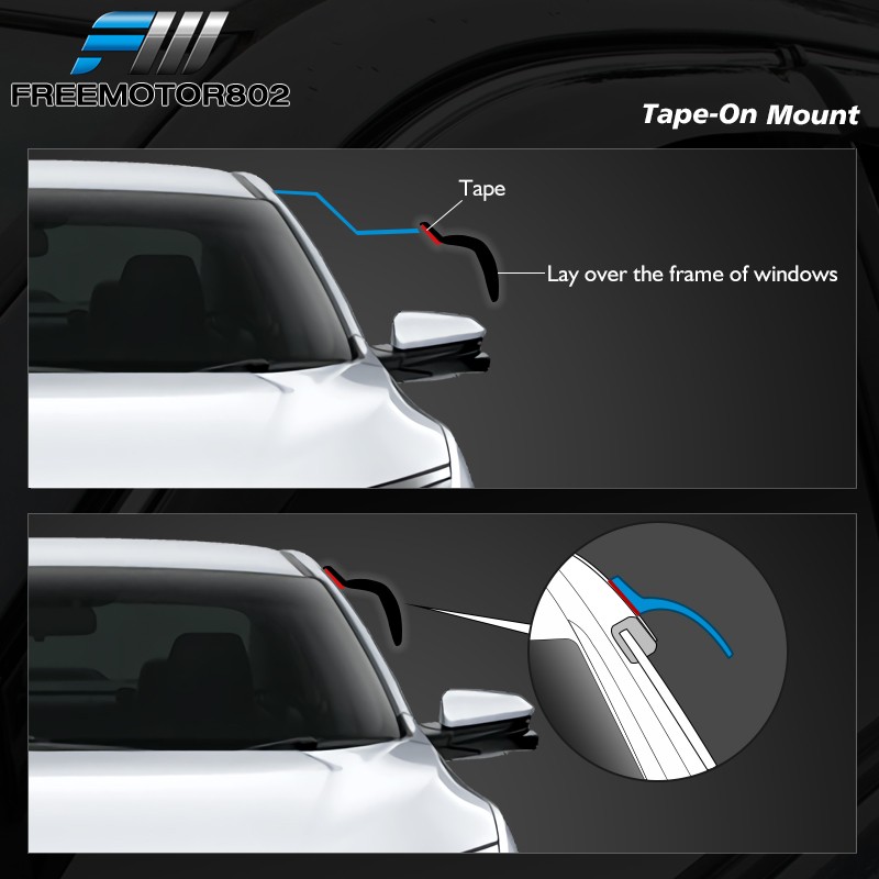 Fits 04-10 Toyota Sienna Slim Style Window Visors Rain Sun Guard Deflector 4PC