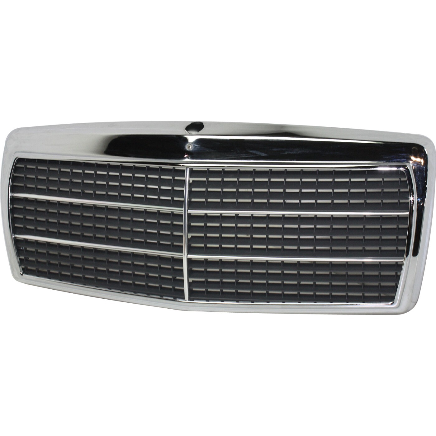 Grille For 84-93 Mercedes Benz 190E 84-89 190D Chrome Shell w/ Primed Insert