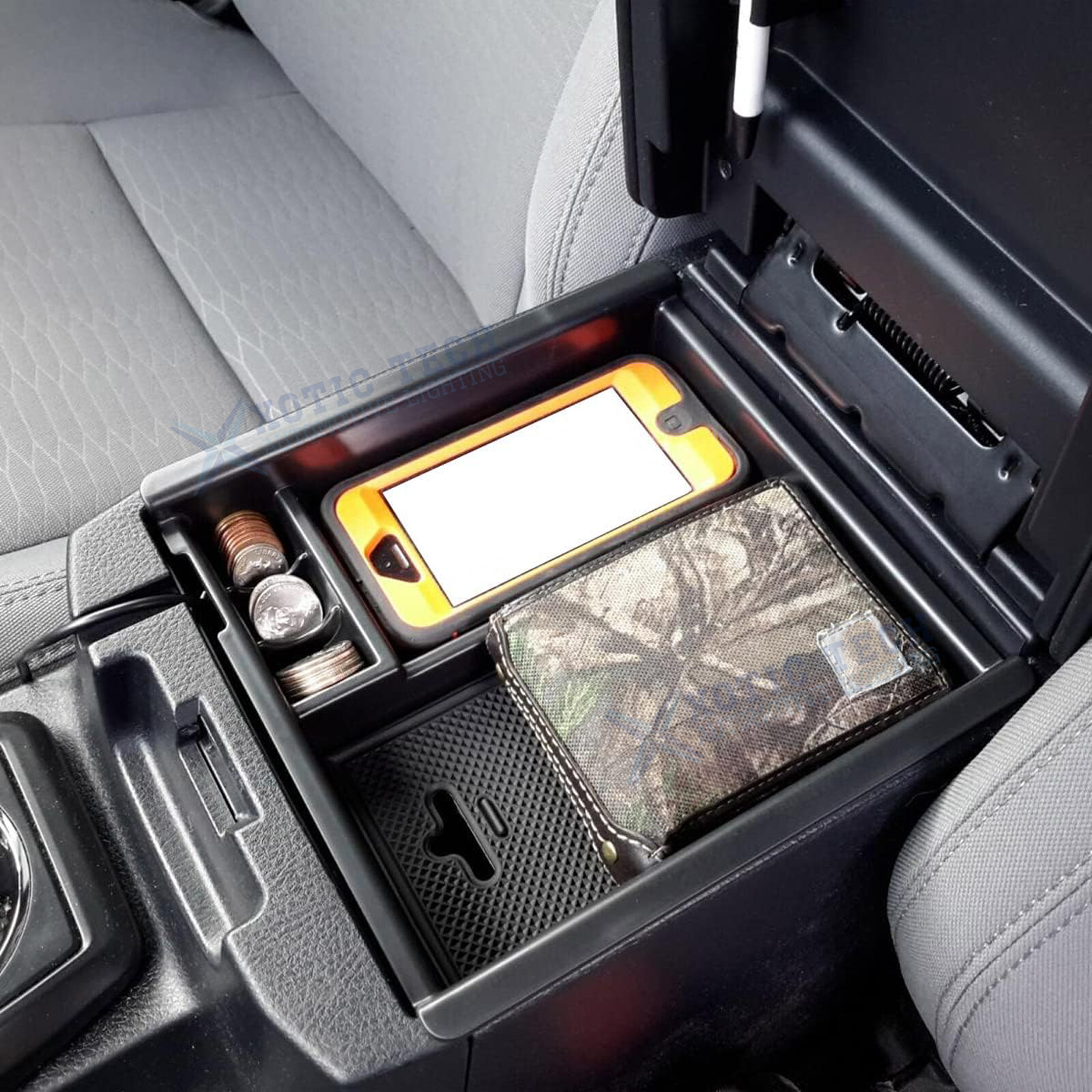 1X Armrest Box Secondary Tray Coin Storage Container For Toyota Tacoma 2016-2023
