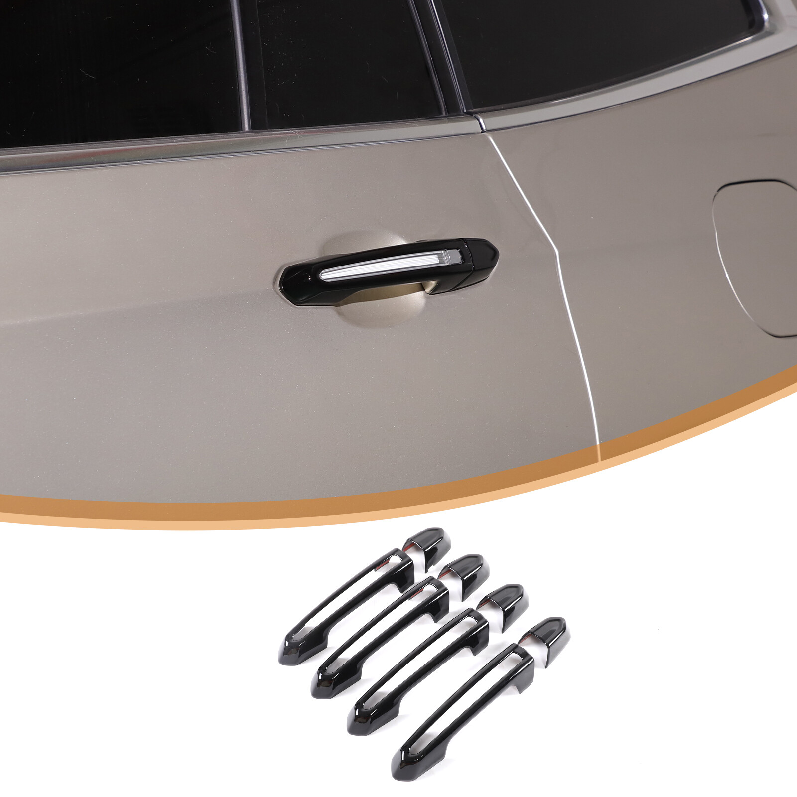 Fits Cadillac ATS XTS CT6 XT4 XT5 XT6 Door Handle Trim Cover Set Gloss Black