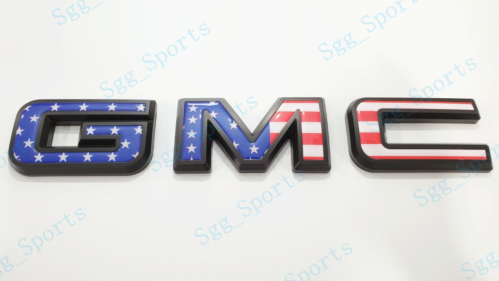 2019-2023 GMC Sierra 1500 2500HD 3500HD Rear Only Blue USA Flag OVERLAY Emblem