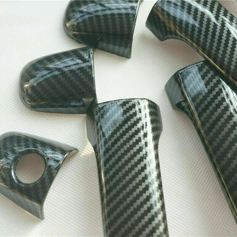 Fits SUBARU Impreza 2012-2018 Carbon Fiber Door Handle Cover Trim w/ Smart Hole