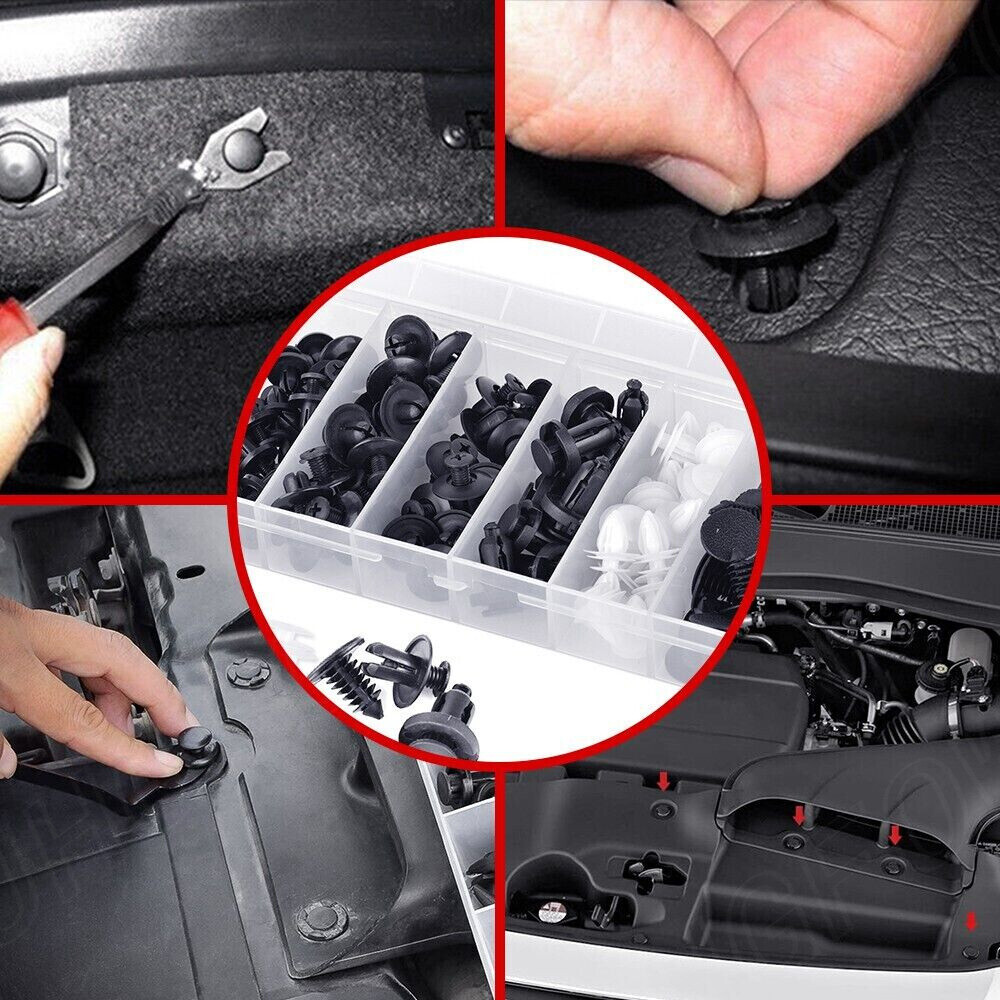 Clip Trim Pin Rivet Bumper Door Panel Car Push Retainer Fastener SET Accessories