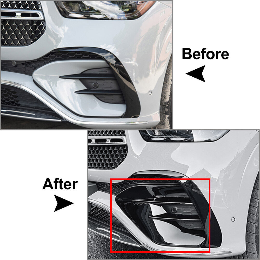Fog Light Grille Air Vent Cover ABS For Mercedes Benz GLE Class W167 C167 AMG