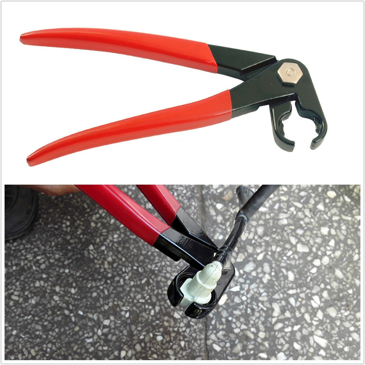 DIY 220mm Metal Car Truck Pickup Fuel Feed Pipe Plier Tubing Filter Repair Tool