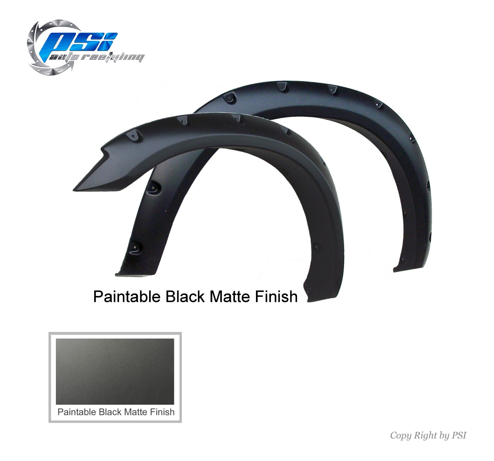 Pocket Bolt Style Fender Flares Paintable Fits Dodge Ram 2500 3500 2010-2018