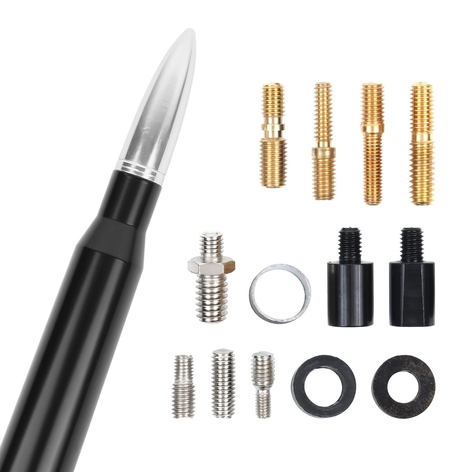 50 CAL Car Bullet Antenna Mast 5.3Inch FM/AM For Dodge RAM Trucks Replacement