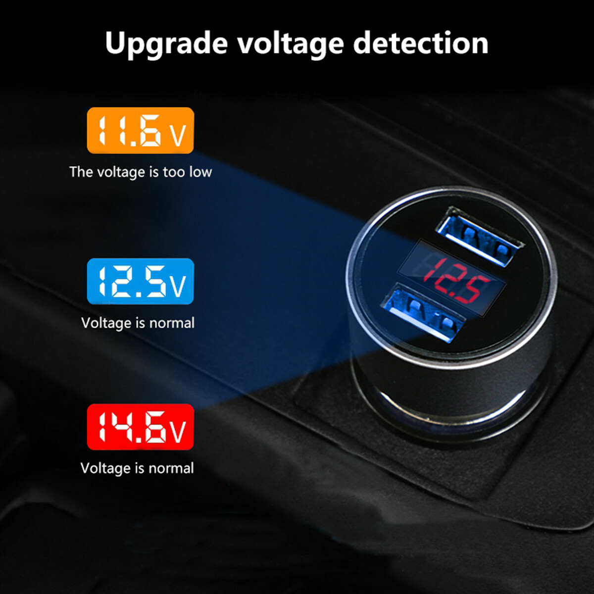 12V 24V Car Charger Cigarette Lighter Adapter Dual USB For Apple iPhone Samsung