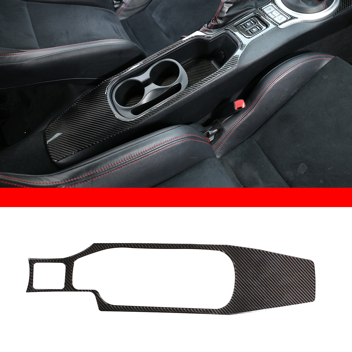 Carbon Fiber Watecup Panel Trim Cover For Toyota GT86 Scion FR-S Subaru BRZ 16+