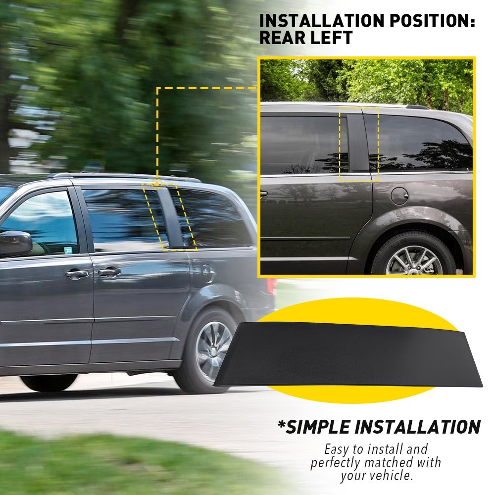 47877 Rear Left Rearward Sliding Door Molding For Chrysler Town & Country 1-5SET