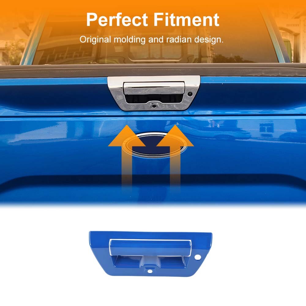 Tailgate Rear Handle COVER Back Door Overlay Trim Blue For FORD F150 2015-2020