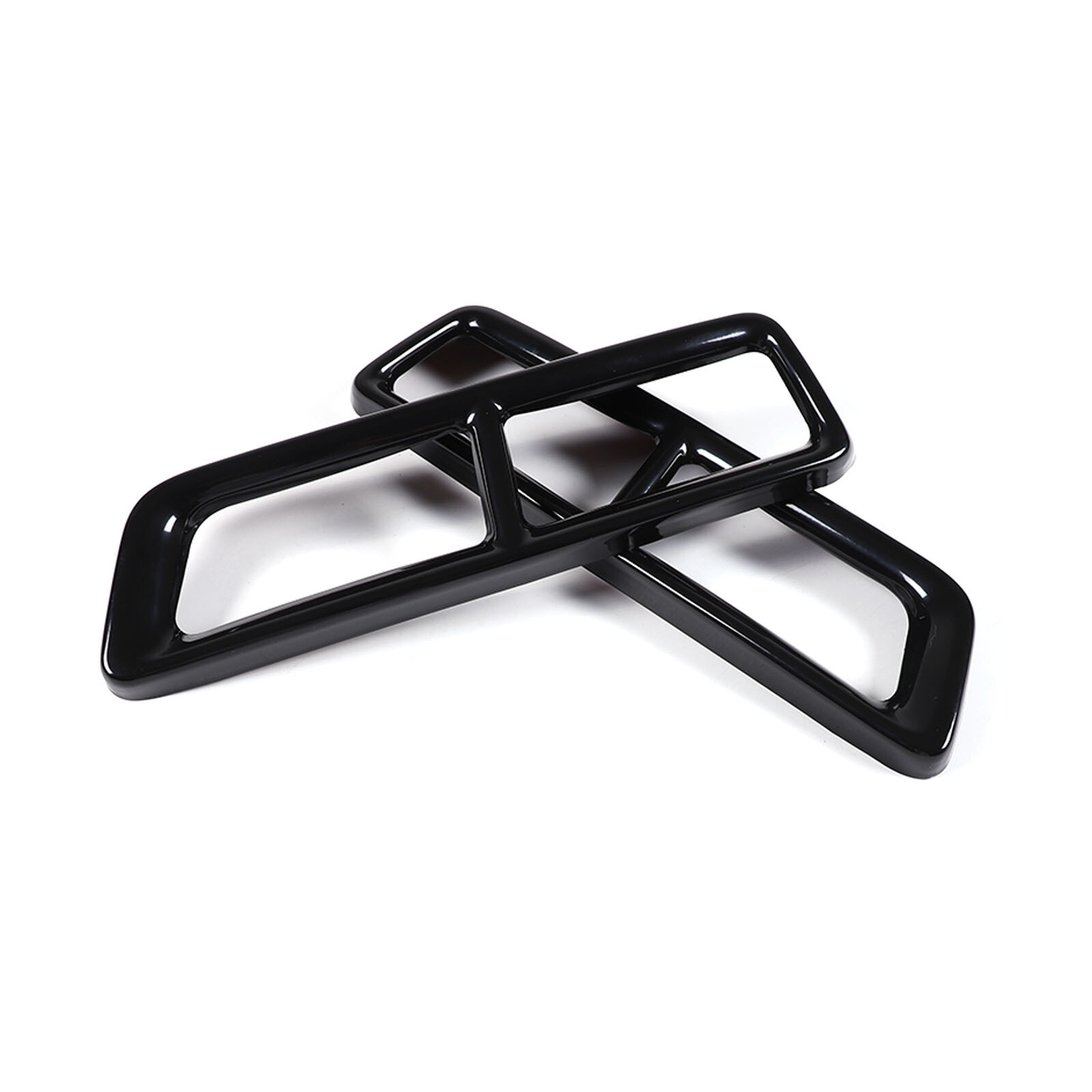 Gloss Black Exhaust Pipe Protect Cover Trims For Cadillac Escalade 2021-2023 2PC