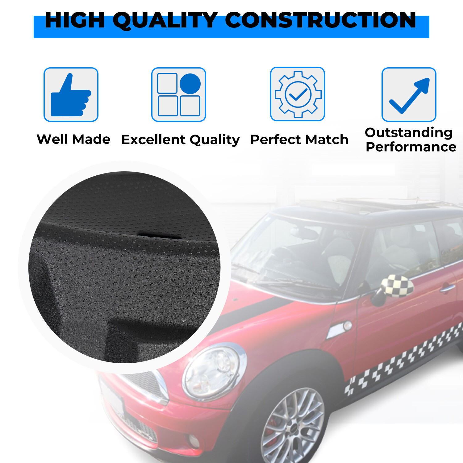 For 07-15 Mini Cooper R55 R56 R57 Pair of Left&Right Windshield Cowl Cover Apron