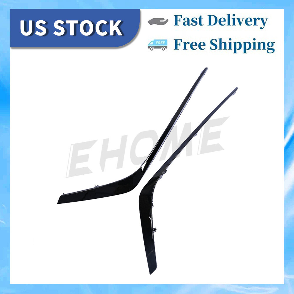 For Nissan Altima 2023 2024 Front Left＆Right Side Grille Molding Trims Black