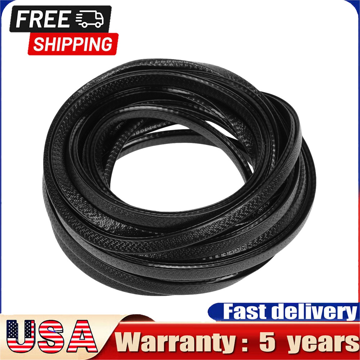 No Glue Car Door Edge Guards 20ft U-Shape Rubber Trim Seal Protector Universal