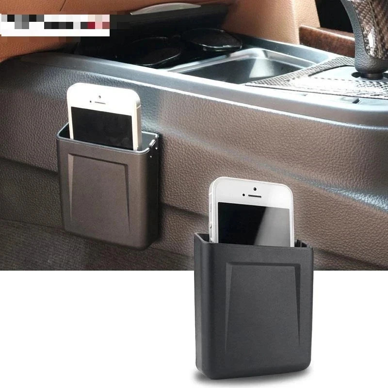 Black Car Interior Accessories Phone Organizer Storage Box Holder Universal