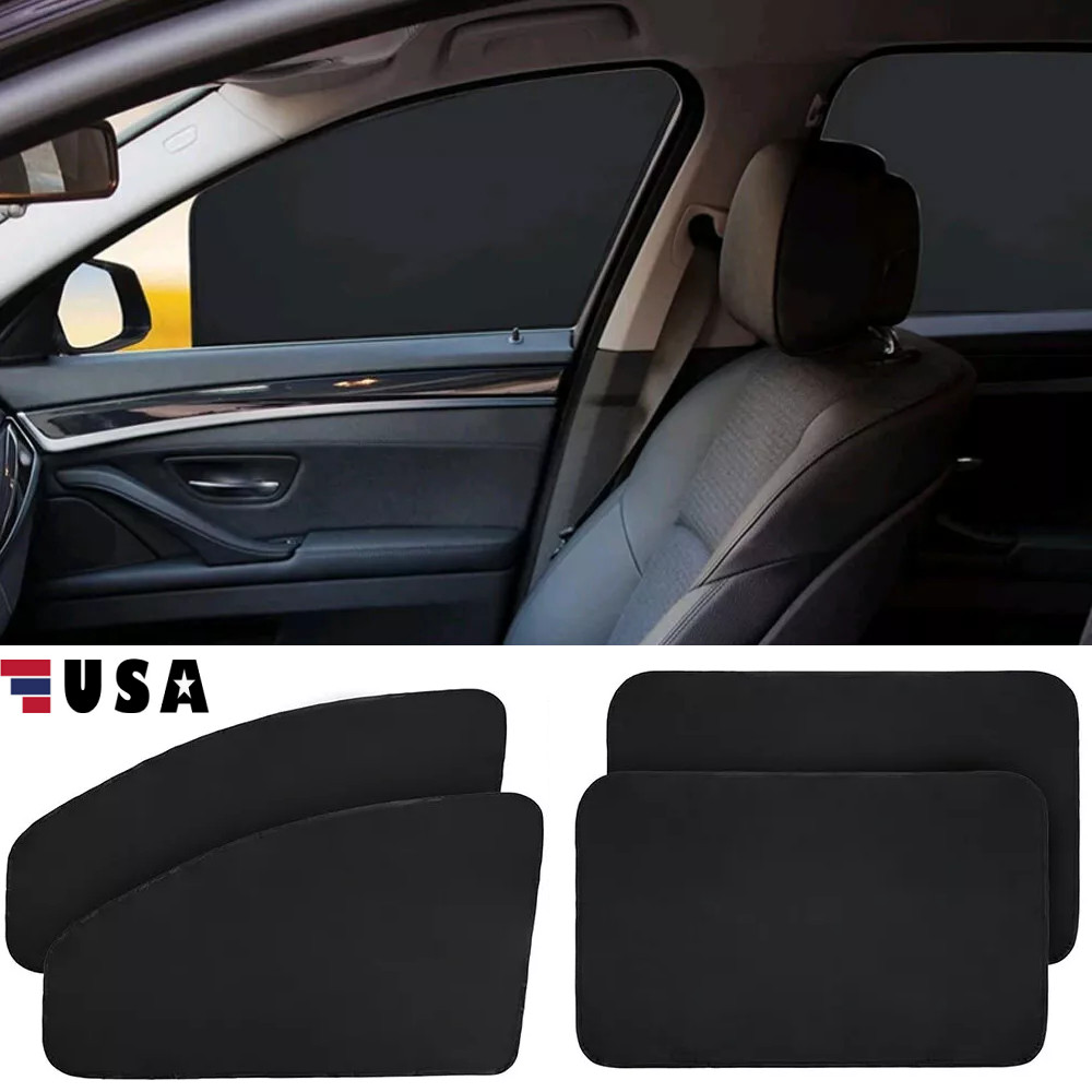 4× Magnetic Car Window Sunshade Cover Sun Shade UV Protection Visor Shield Mesh