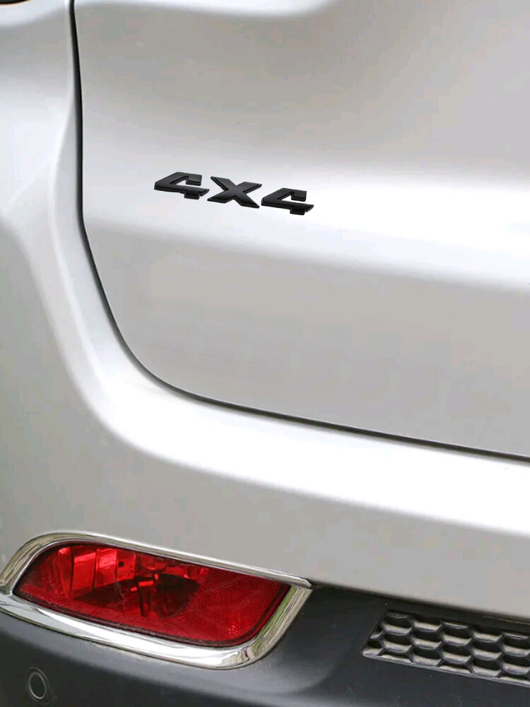 Black 4X4 Four-Wheel Drive Emblem Badge Tailgate Sticker Car Truck Accessories