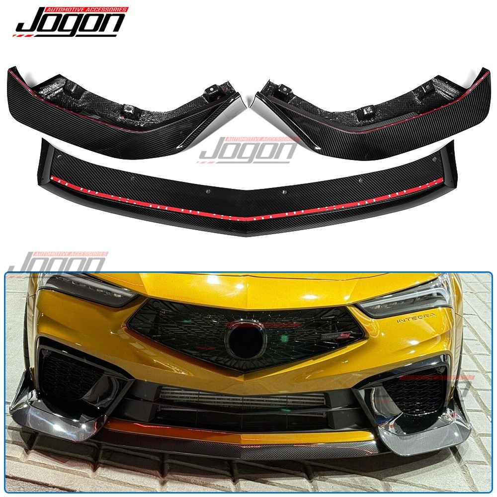 Carbon Front Bumper Body Kit Spoiler Lip For Acura Integra DE5 Type S 2023-2025