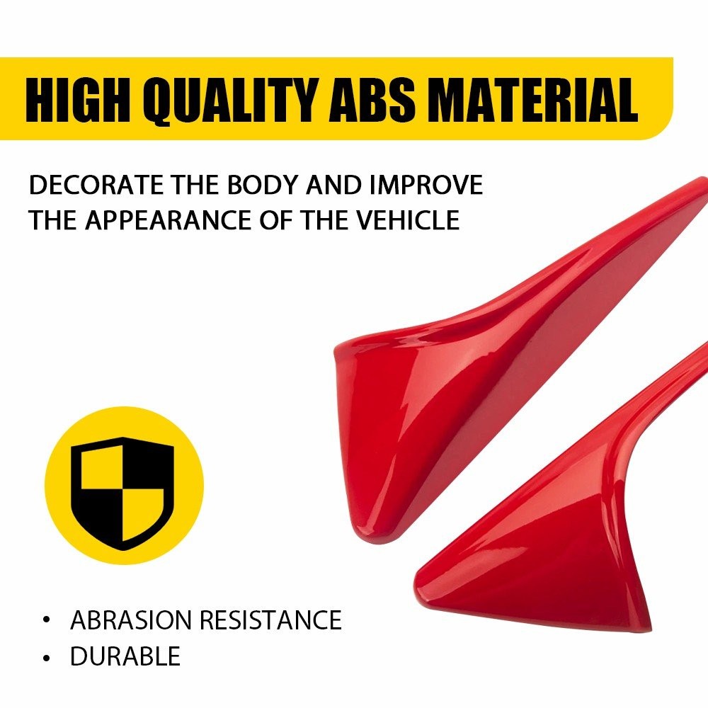 ABS Side Camera Decor Cover Trim Glossy Red For 2015-2023 Tesla Model 3 Y S X