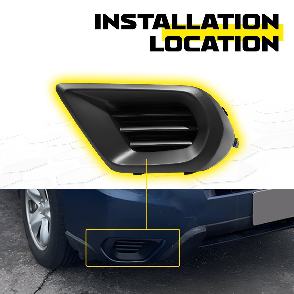 Pair Driver Passenger Side Fog Light Cover Bezel For 2014-2016 Subaru Forester
