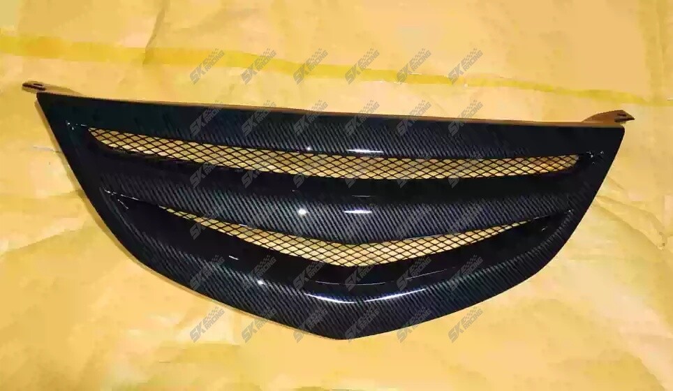 ABS Carbon Fiber Look/Forged Honeycomb Mesh Front Hood Grill Grille Fits Mazda 6
