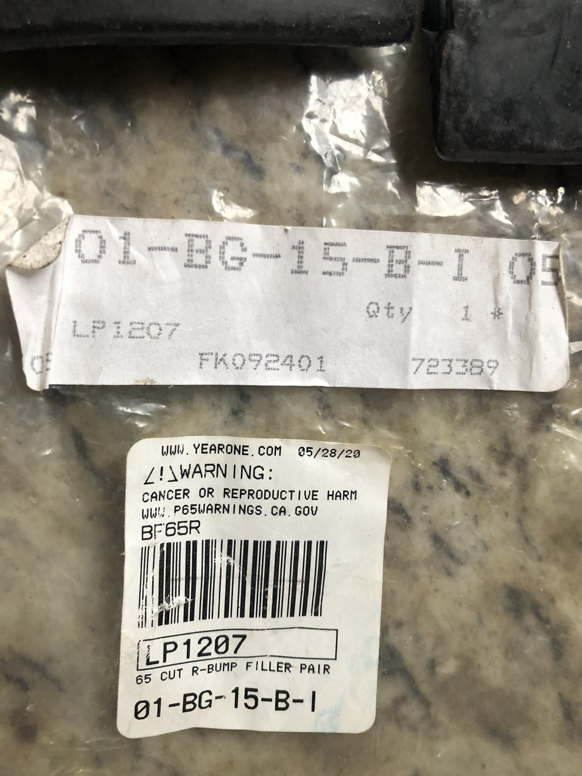 1965 Oldsmobile Cutlass 442 “New Other” NORS Rear Bumper Filler Pair—-LP-1207