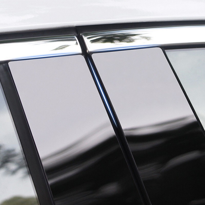 8pcs Gloss Black Polycarbonate Pillar Posts Fit Jeep Grand Cherokee WK 2005-2010